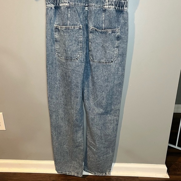 NWT Free People Marci Coverall Denim Jumpsuit Powder Blue - Picture 10 of 16
